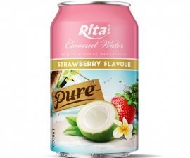 Rita Coconut water With Strawberry juice in 330 ml Alu Can